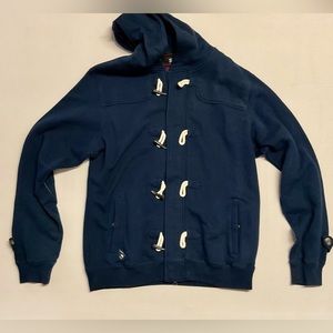 10 DEEP Navy Blue Jacket Wood Toggles